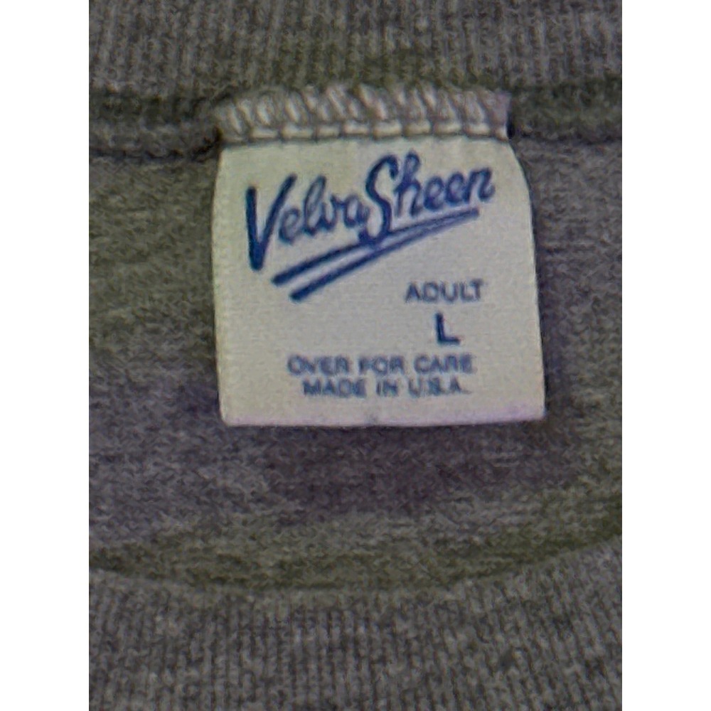 Vintage Velva Sheen Mickey Mouse T Shirt Large Grey Green Two Tone Disney USA - Picture 2 of 2
